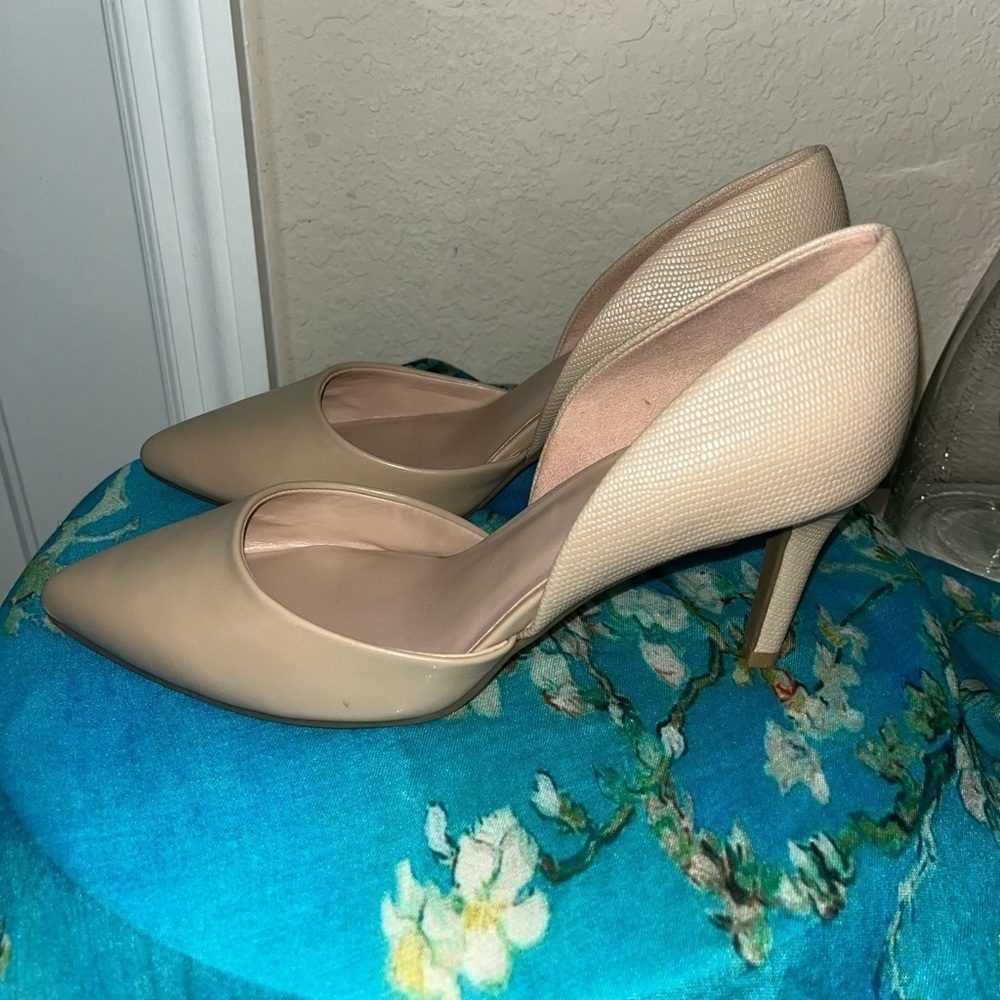 Bandolino Grenow Nude Almond Toe Pumps